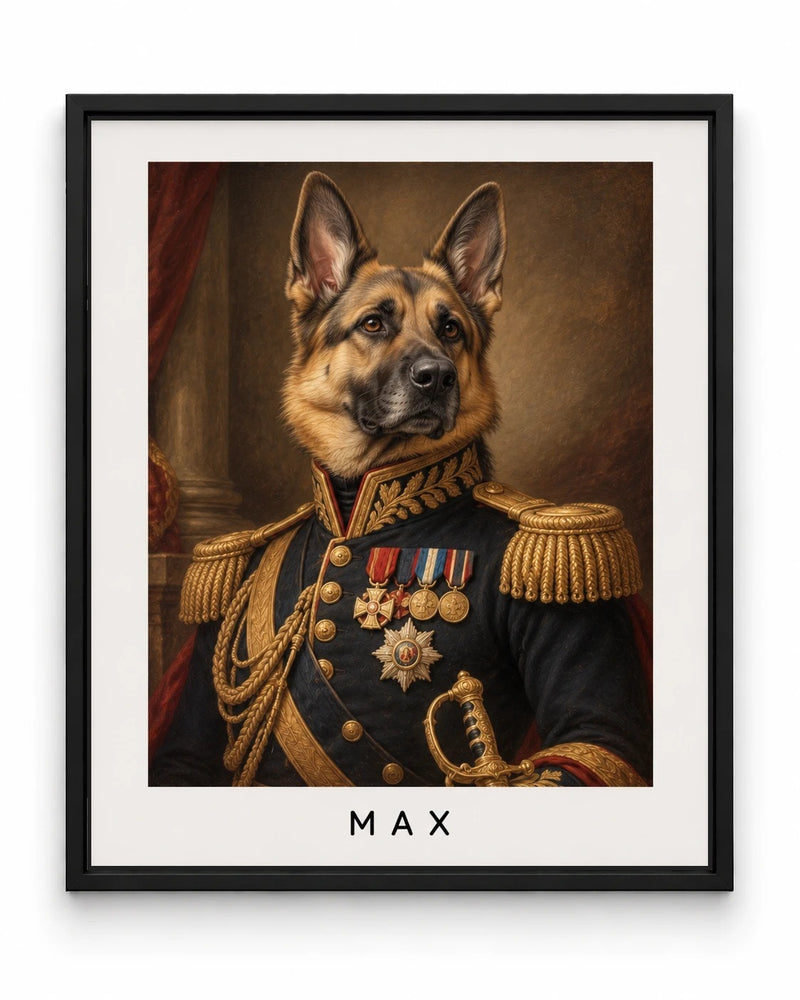 The General example, Name style, Black frame