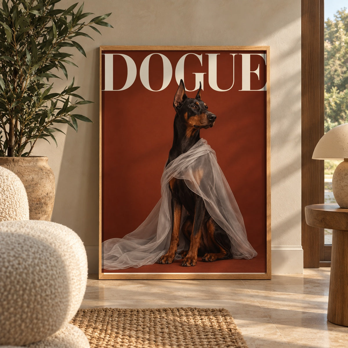 Dogue Doberman veil poster — wall art poster display