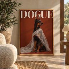Dogue Doberman veil poster — wall art poster display