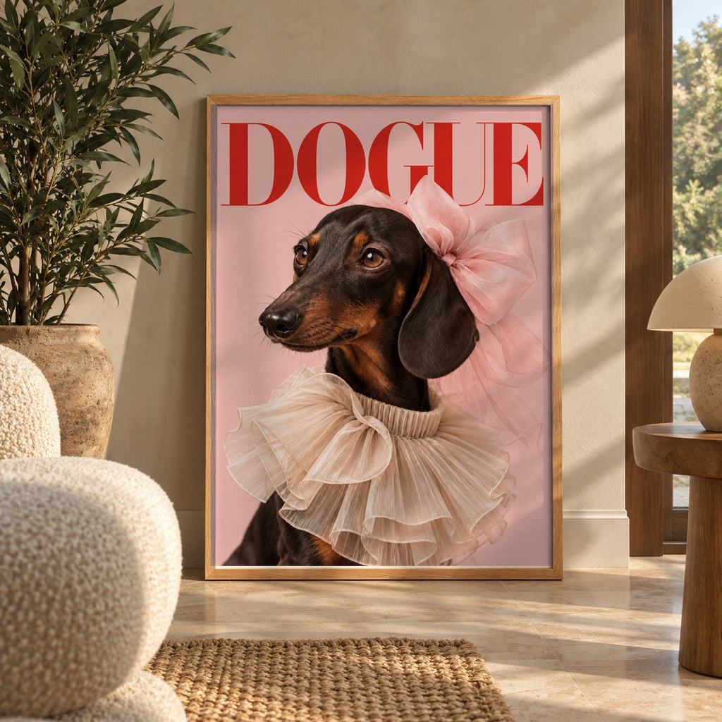 Dogue dachshund poster — wall art poster display