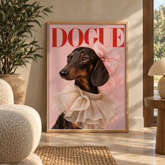 Dogue dachshund poster — wall art poster display
