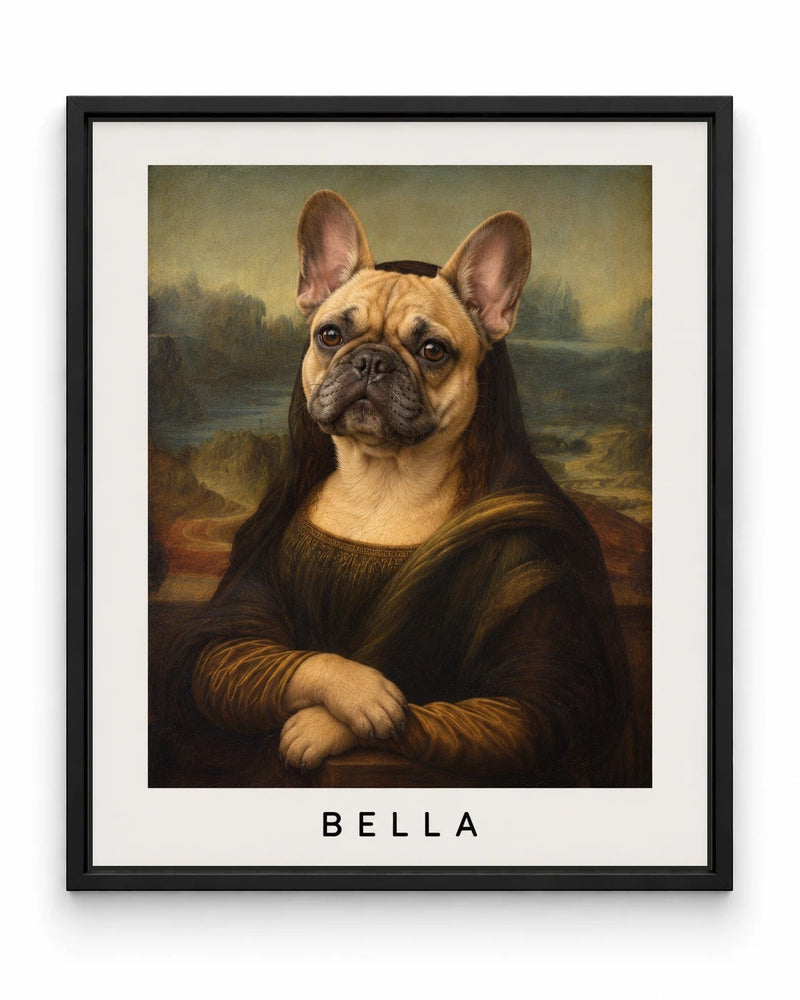 The Mona Lisa example, Name style, Black frame