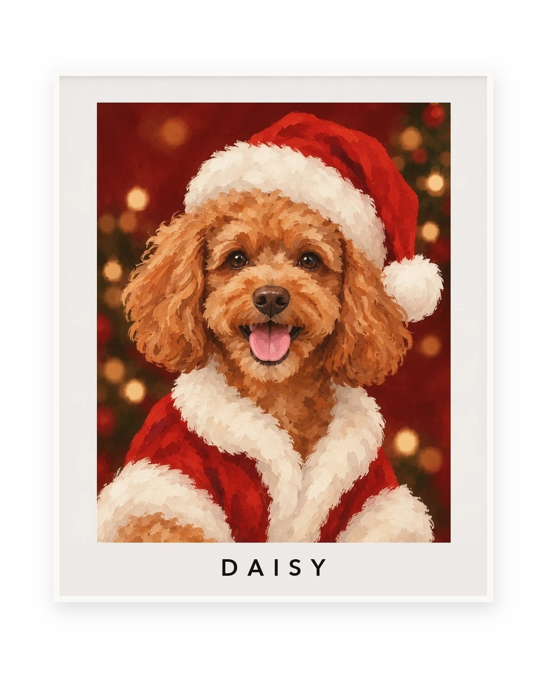 The Christmas Portrait example, Name style, Unframed