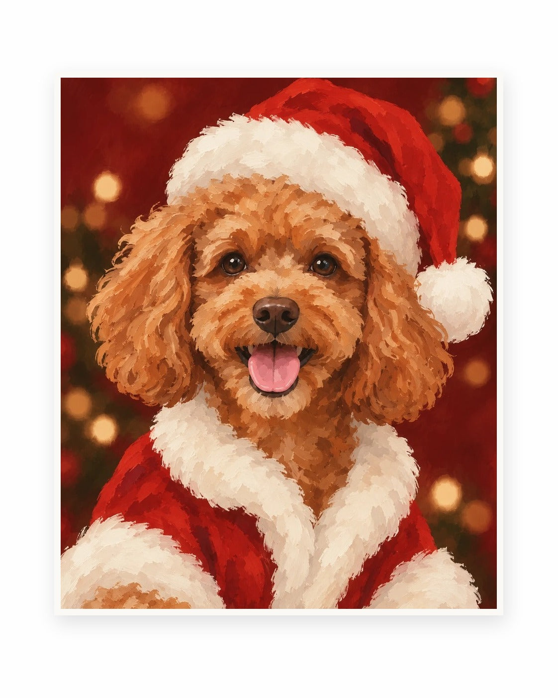 The Christmas Portrait example, No Border style, Unframed