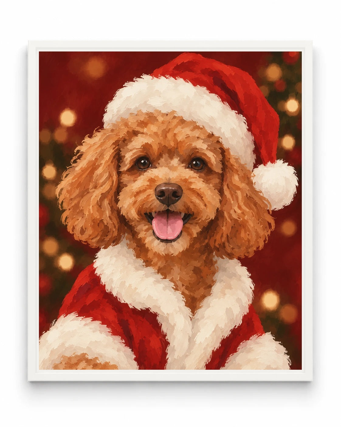 The Christmas Portrait example, No Border style, White frame