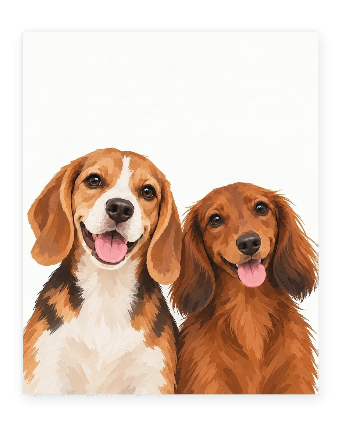 The Duo example, White background, No name print, Unframed