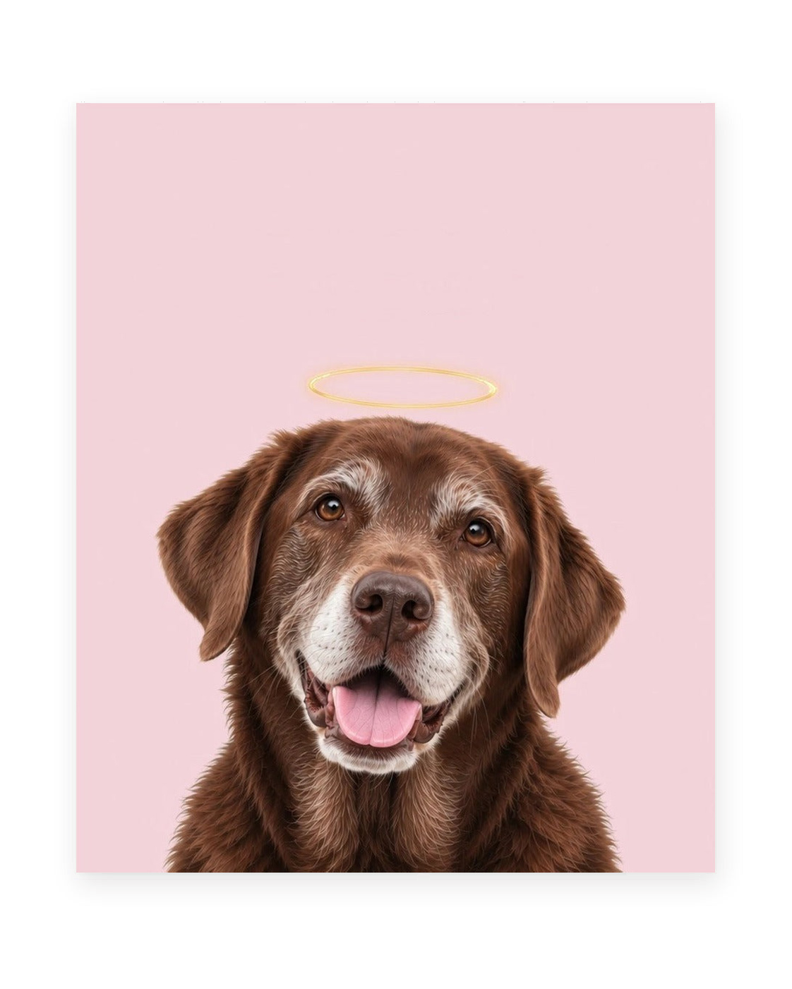 Forever Loved example, Pink background, No name print, Unframed