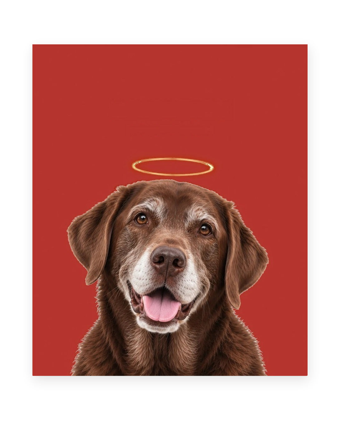 Forever Loved example, Red background, No name print, Unframed