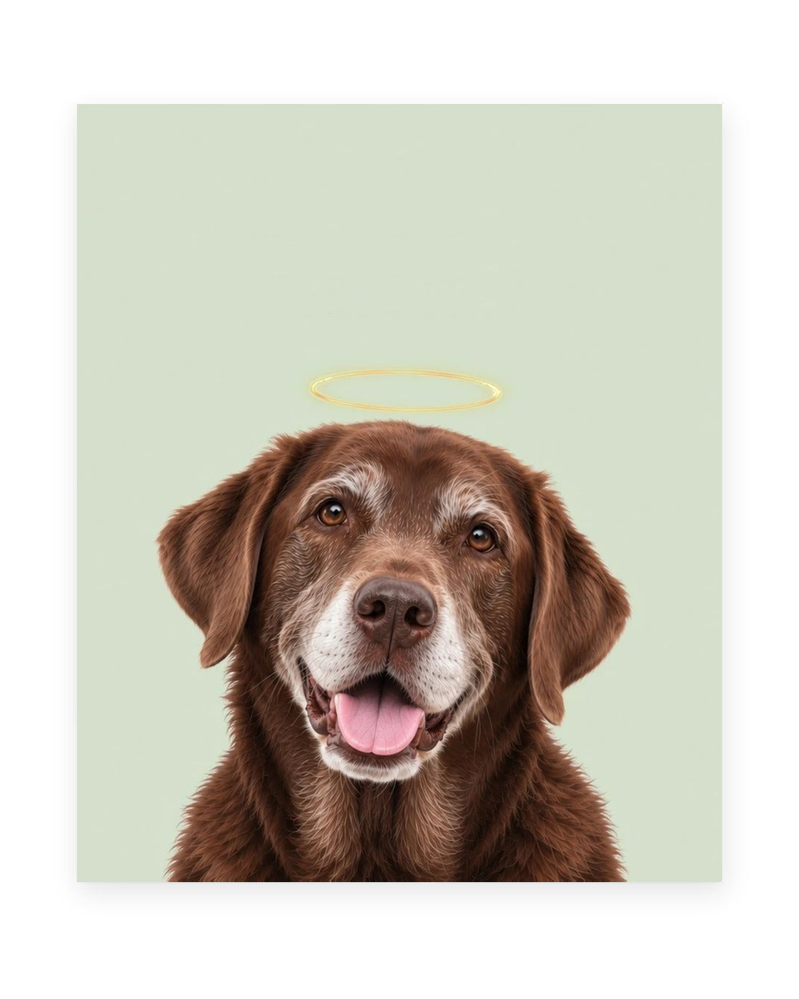 Forever Loved example, Sage background, No name print, Unframed