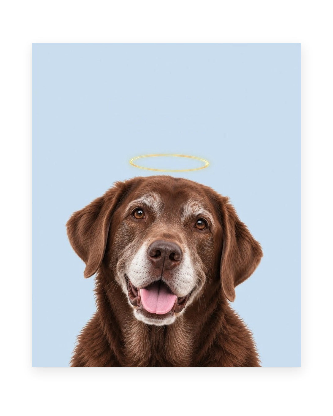 Forever Loved example, Sky Blue background, No name print, Unframed